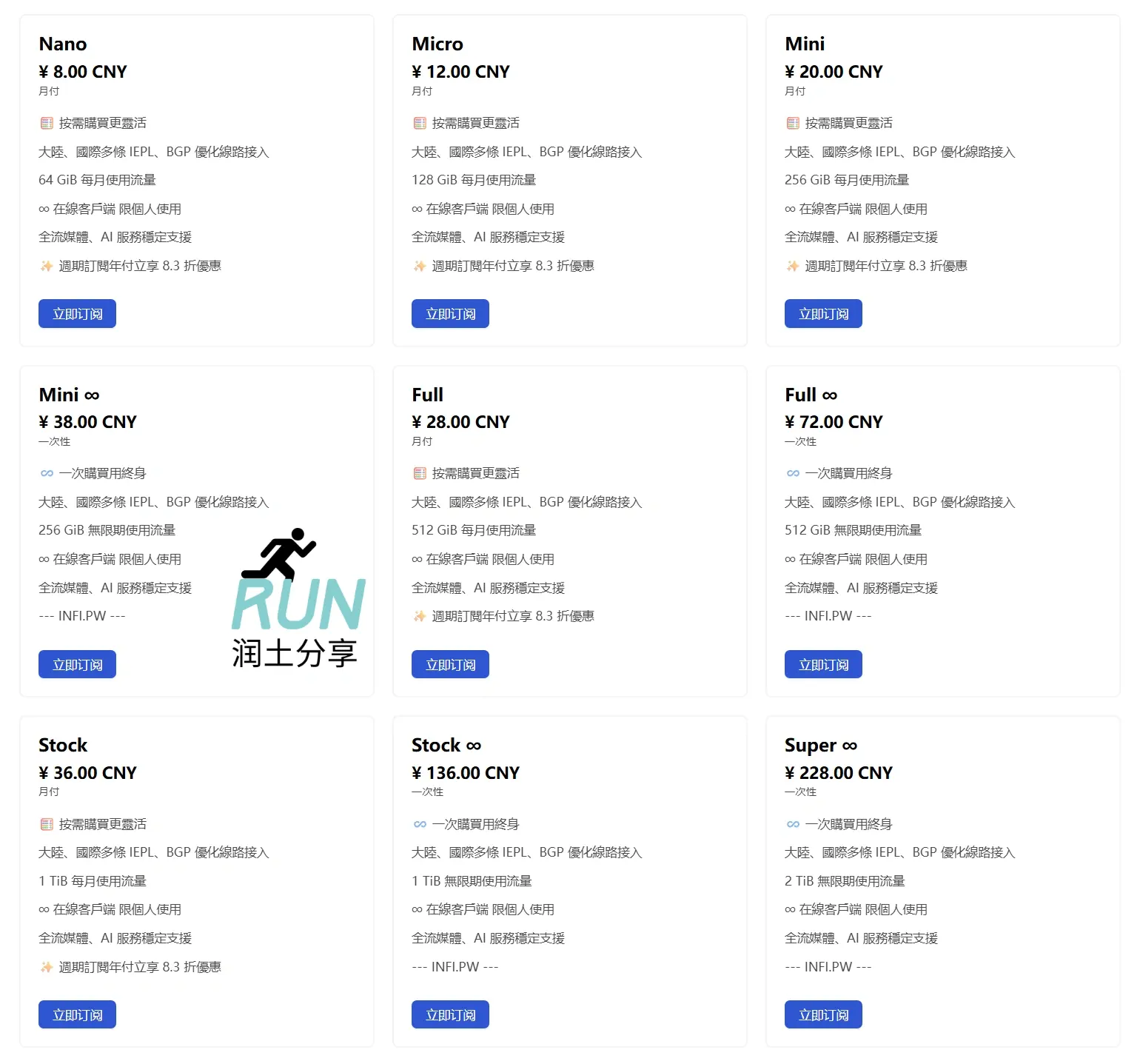 InfiniPort 机场订阅价格 2025 年最新 InfiniPort 机场订阅价格 2025 年最新